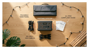 indoor balcony solar setup